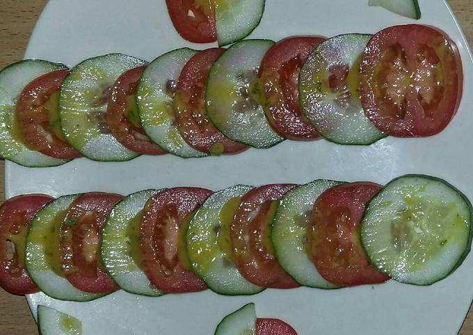 Tomato and cucumber salad