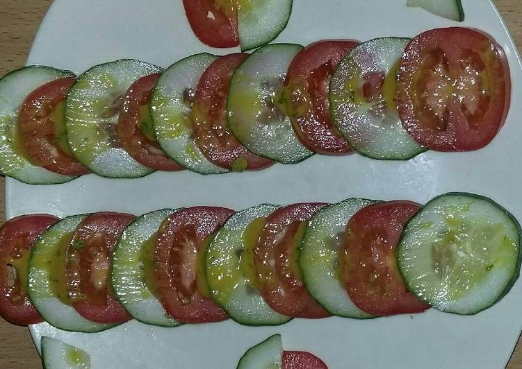 Recipe of Yummy Tomato and cucumber salad