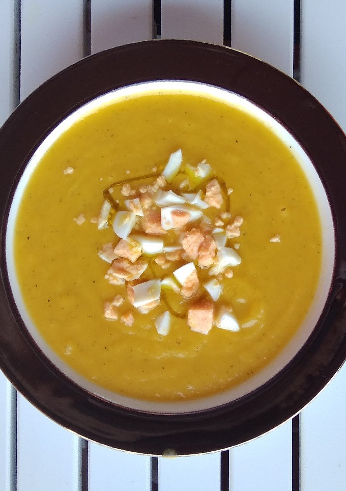 Una foto de Crema de calabaza templada
