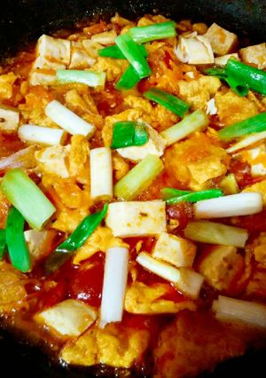Foto resep Telor dadar&tahu(saos spageti bolognaise)