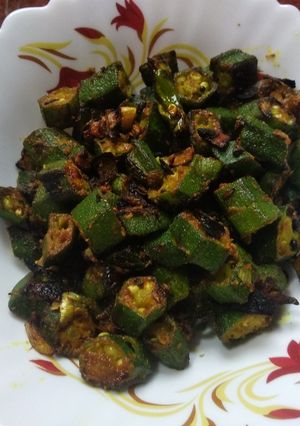 A picture of Crispy Bhindi fry.