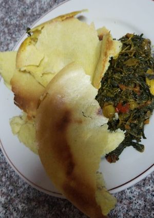 A picture of Equitorial ugali crust.
