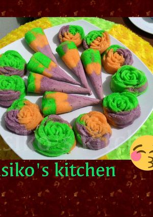 Foto resep Bolu kukus mawar 🌹dan kerucut simpel