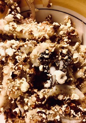 Foto di Seppie al forno con pop-corn