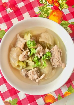 รูปของ โครงไก่ต้มผักกาดดอง💗 #เมนูเปลืองข้าว🍚 #เมนูประหยัด🍲