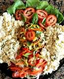 Ensalada fresca, verduras y couz couz👨‍🍳