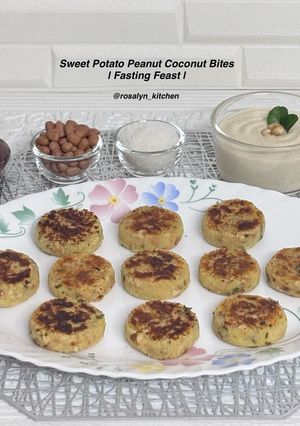 A picture of 🍠🥜🥥 Sweet Potato Peanut Coconut Bites | Fasting Feast with Creamy Peanut-Coconut 🥜🥥 Chutney.