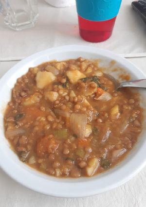Una foto de Guiso de lentejas