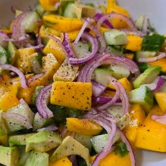 Mango avocado salad A picture of Mango avocado salad.