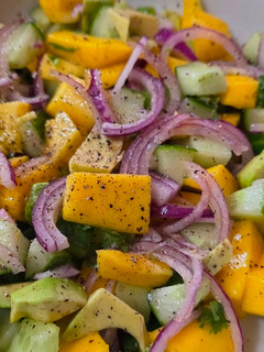 A picture of Mango avocado salad.