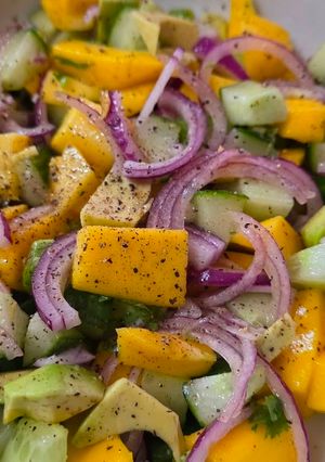 A picture of Mango avocado salad.