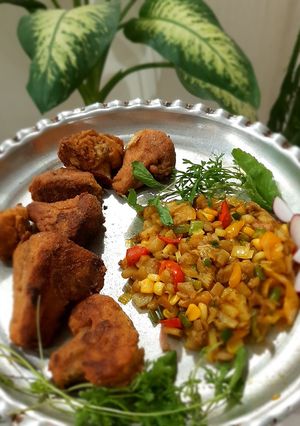 عکسی از دستور بروکلی سوخاری و خوراک سبزیجات