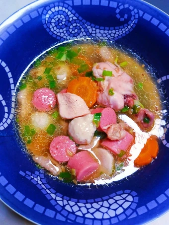 Cara Mudah Membuat Resep Sup ayam+bakso+sosis yang Menggugah Selera Anti Ribet, Sempurna