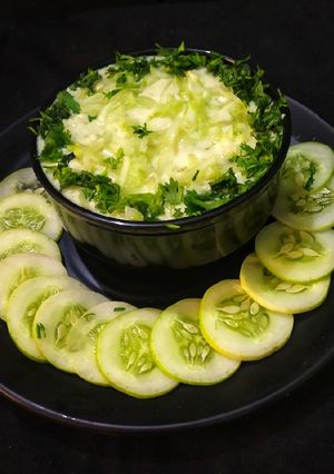 A picture of Cucumber Raita.