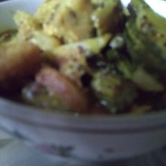 A picture of Bitter gourd  curry.
