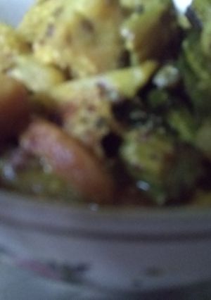 A picture of Bitter gourd  curry.