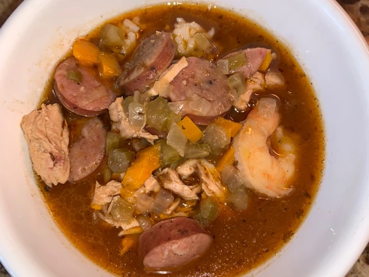 Recipe Gumbo: Shrimp, Chicken and Andouille Sausage which Delicious