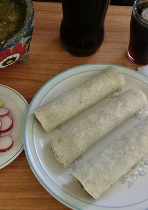 A picture of Pork Head and Ear Tacos (Slow Cooker/CrockPot).