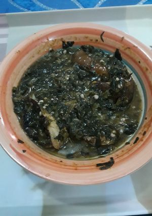A picture of Okro & Vegetable Soup.