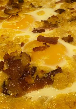 A picture of Bacon Egg Tart 🍳🥓.