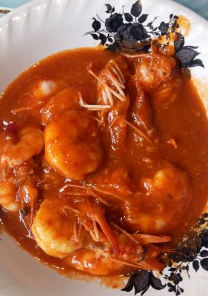 Foto resep *udang galah saus padang menor*