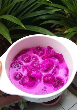 Foto resep Es Susu Buah Naga