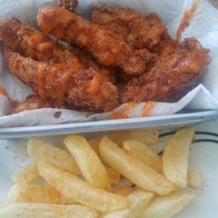 A picture of Mochachoes Chicken strips.