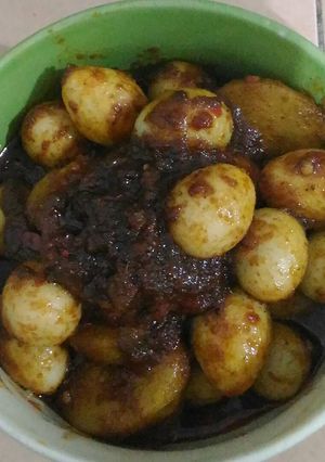 Foto resep Rendang Telur Puyuh & Kentang Praktis