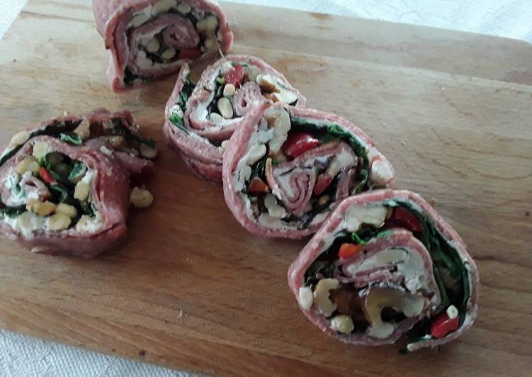 Steps to Prepare Quick Sig’s Salami and Cream Cheese Roll