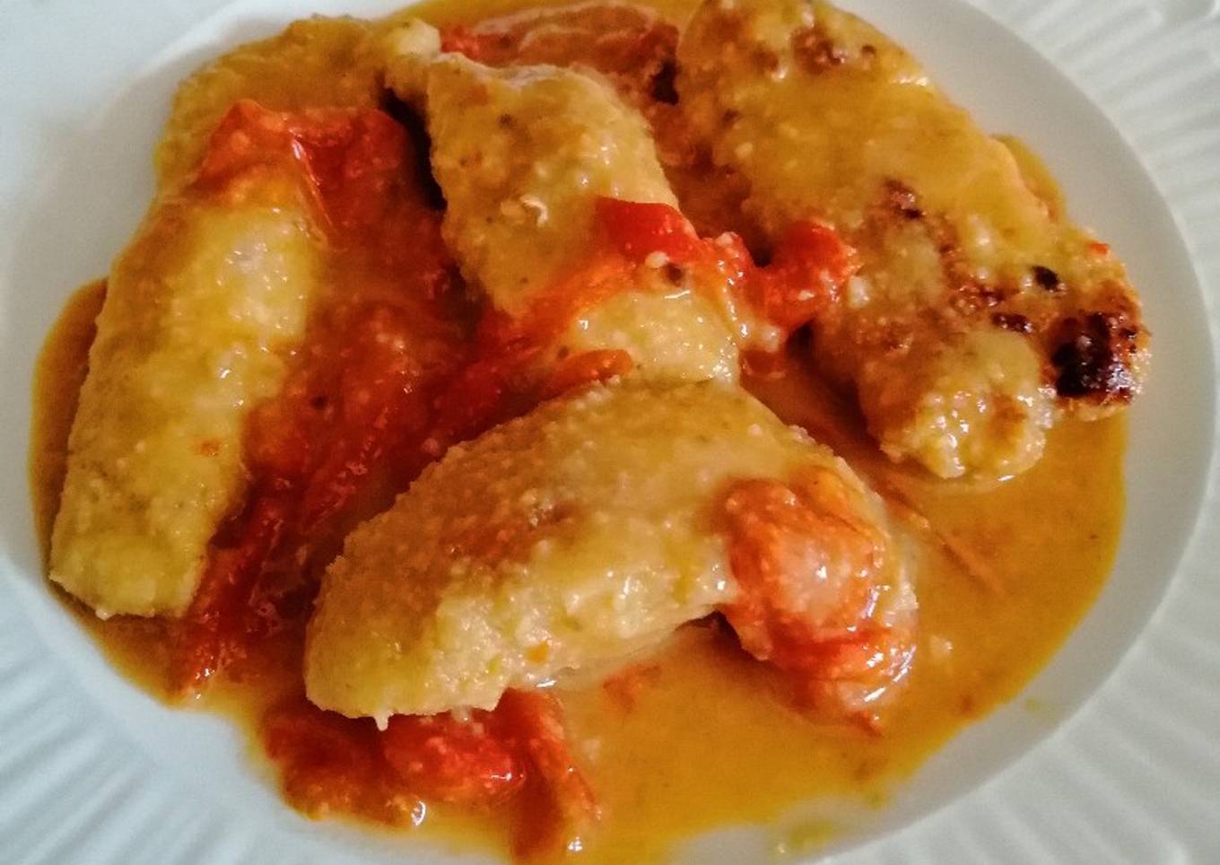 Pollo con pimientos asados