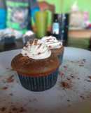 Mocha Muffins with Whipped Cream Topping