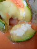 Calabacín con quesos y tocino