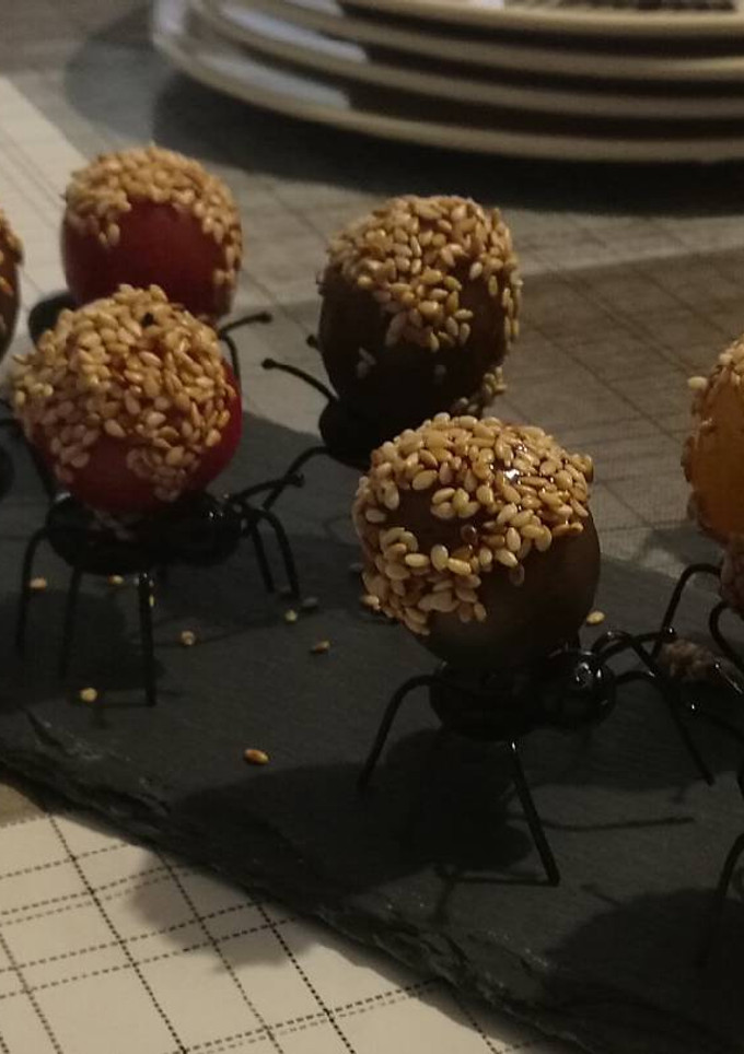Una foto de Piruletas de tomate cherry