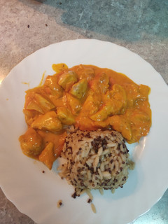 Una foto de Pollo al curry