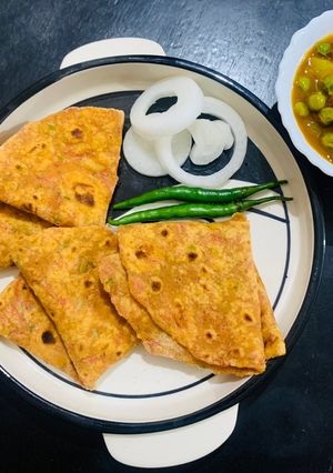 A picture of Carrot Roti.