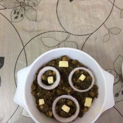 A picture of Cheesy palak chole.