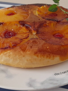 Una foto de Tarta de piña en sartén
