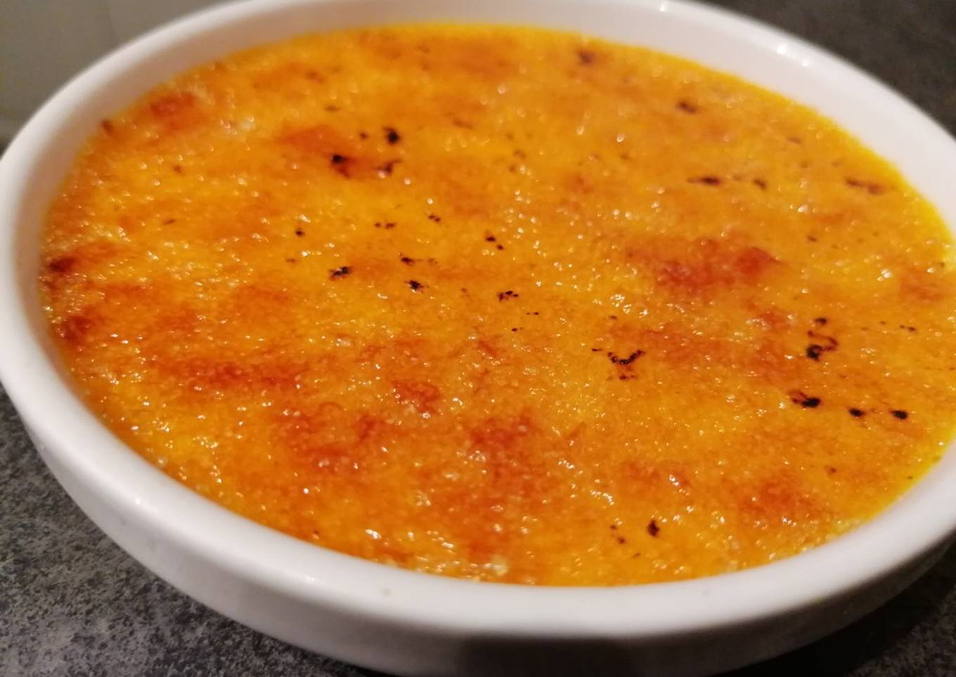 Crème brûlée carotte orange