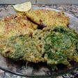 Croquetas de acelga con hamburguesas de merluza