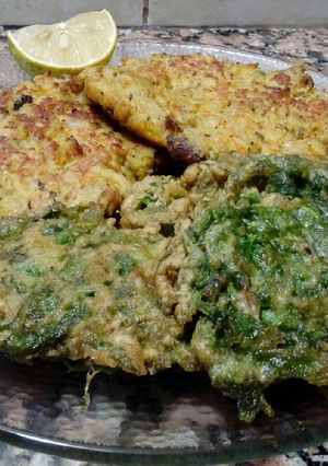 Una foto de Croquetas de acelga con hamburguesas de merluza