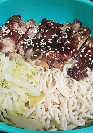 รูปของ สปาเก็ตตี้หน้าไก่อบซอสเทอริยากิ - คีโต - หม้ออบลมร้อน เมนูข้าวกล่อง