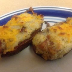 A picture of Twice baked potatoes.