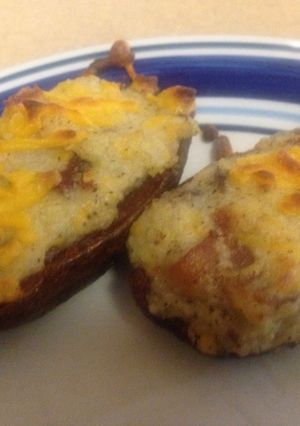 A picture of Twice baked potatoes.