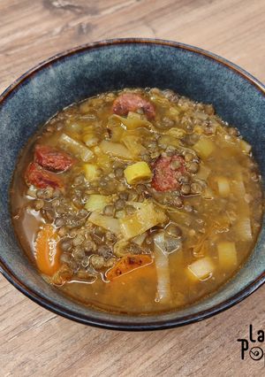 Une photo de Soupe de lentilles au chorizo