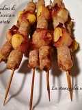 Spiedini di salsiccia e patate