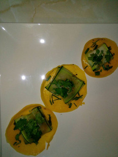 Una foto de Raviolis de calabacin