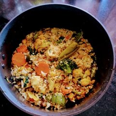 Paneer, Veggies Biryani A picture of Paneer, Veggies Biryani.