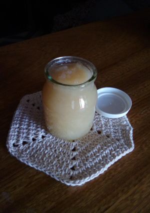 Una foto de Puré de peras (papilla, puré de frutas)