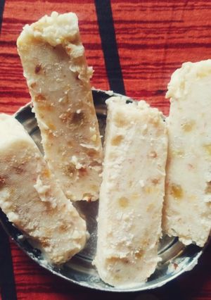 A picture of Kaju Badam Kulfi (Cashew Almond Kulfi).