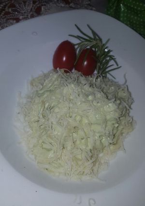 O poză a rețetei Paste cu avocado și parmezan.